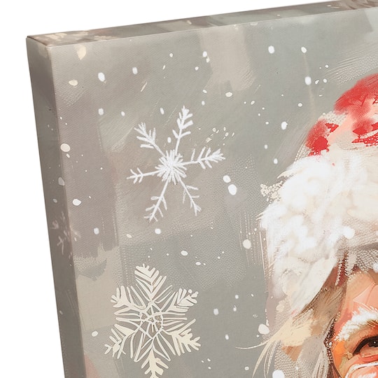 Happy Neutral Santa 24" x 24" Canvas Wall Art